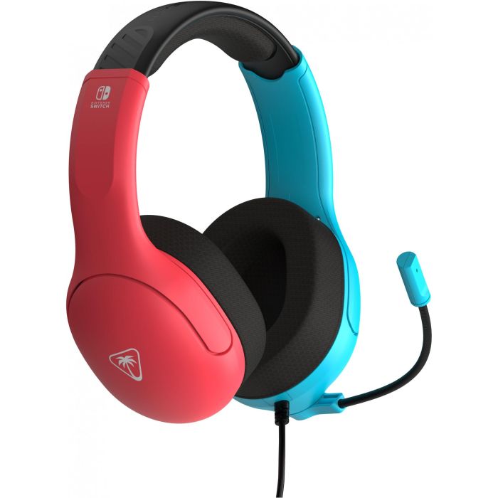 Turtle Beach TBS-8002-25 Auriculares con cable para juegos Airlite Fit con licencia oficial Nintendo Switch, azul neón y rojo 3