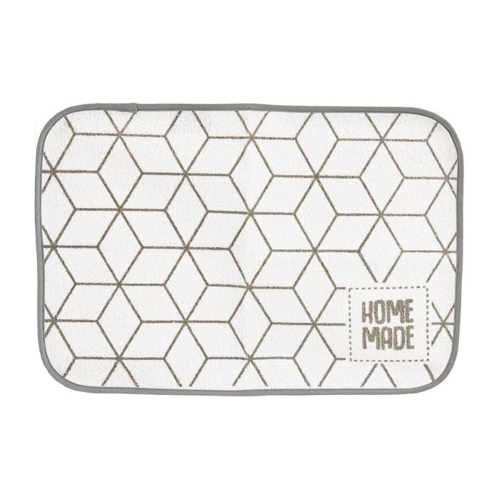 Kinvara Mantel Individual Rizo Home Made Gris y Blanco 33x48 cm (0.3cm alto) (Set de 24) 1