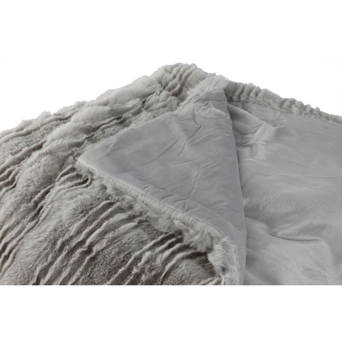 Manta Urban DKD Home Decor Gris Claro 240 x 1 x 220 cm 3 Manta Urban DKD Home Decor Gris Claro 240 x 1 x 220 cm 3