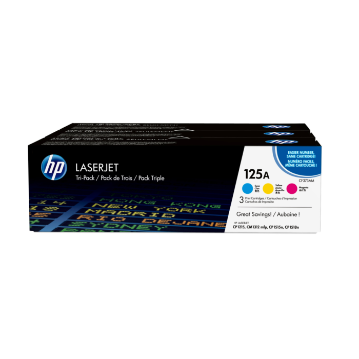 Hp Toner Laser Tricolor 125A Pack 3 Cb541-Cb542-Cb543 Hp Toner Laser Tricolor 125A Pack 3 Cb541-Cb542-Cb543