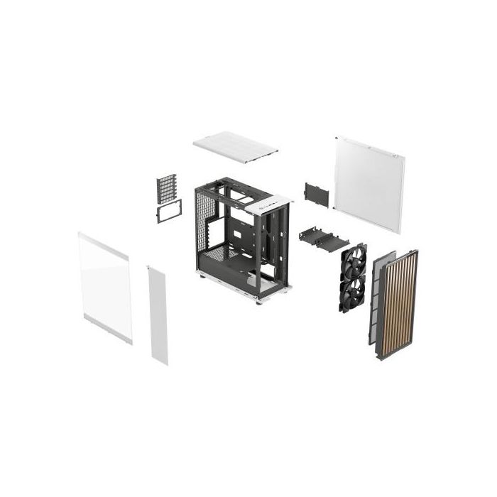 Fractal Caja North Blanca Cristal Templado Clear Tint FD-C-NOR1C-04 6 Fractal Caja North Blanca Cristal Templado Clear Tint FD-C-NOR1C-04 6
