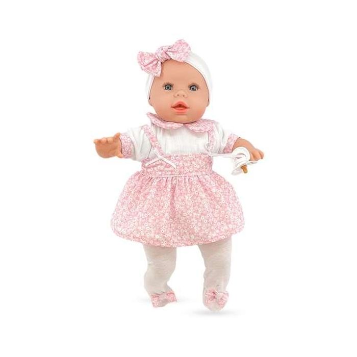 Baby lloron 50 cm t. flores rosa ref: 6026-24 50 cm