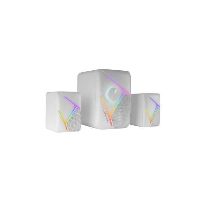 Mars Gaming MSH21W Altavoces Gaming 2.1 35W RGB Dinámico 3D Surround para PC Blancos 0 Mars Gaming MSH21W Altavoces Gaming 2.1 35W RGB Dinámico 3D Surround para PC Blancos 0