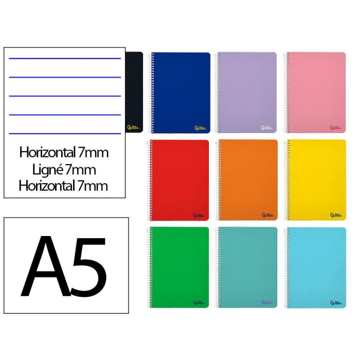 Cuaderno Espiral Liderpapel A5 Micro Smart Tapa Blanda 80H 75 gr Horizontal 7 mm Doble Margen 6 Taladros Colores Cuaderno Espiral Liderpapel A5 Micro Smart Tapa Blanda 80H 75 gr Horizontal 7 mm Doble Margen 6 Taladros Colores