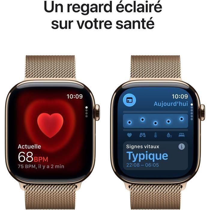 Apple Watch Series 11 GPS + Cellular - 46 mm - Caja de titanio dorado - Correa Milanese Loop dorada - M/L 4 Apple Watch Series 11 GPS + Cellular - 46 mm - Caja de titanio dorado - Correa Milanese Loop dorada - M/L 4
