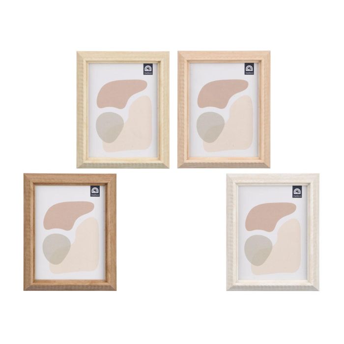 Portafotos Giftdecor 15x20 cm Madera, Vidrio, Metal - Surtidos Beige, Blanco, Crema, Marrón (24 Unidades) 1