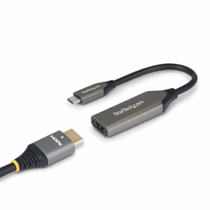 Cable USB Startech 112B-USBC-HDMI21 Gris 20 cm 7 Cable USB Startech 112B-USBC-HDMI21 Gris 20 cm 7