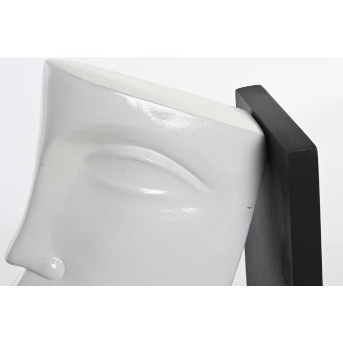 DKD Home Decor Sujetalibros Moderno de Resina con Diseño Cara, Set de 2. Decoración Dorado Blanco 22 x 30.5 x 10 cm 2 DKD Home Decor Sujetalibros Moderno de Resina con Diseño Cara, Set de 2. Decoración Dorado Blanco 22 x 30.5 x 10 cm 2