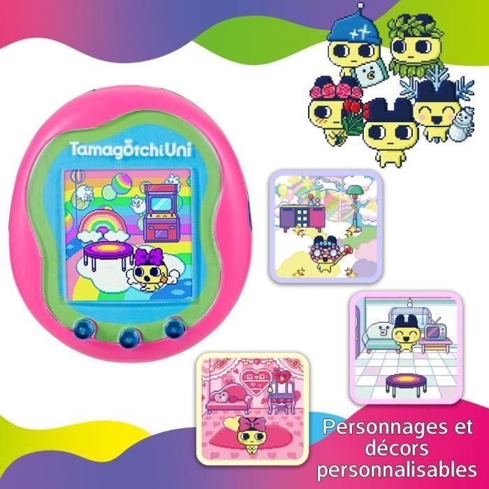 Bandai  Tamagotchi Uni  Tamagotchi conectado con pulsera de reloj  Mascota virtual  Modelo rosa  43351 4