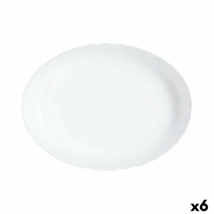 Fuente de Cocina Luminarc Trianon Ovalado Blanco Vidrio 31 x 24 cm (6 Unidades) Fuente de Cocina Luminarc Trianon Ovalado Blanco Vidrio 31 x 24 cm (6 Unidades)