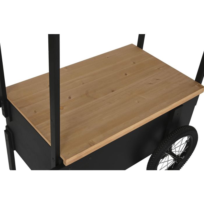Carro Vintage DKD Home Decor Negro Natural 51 x 114.5 x 106.5 cm 3 Carro Vintage DKD Home Decor Negro Natural 51 x 114.5 x 106.5 cm 3