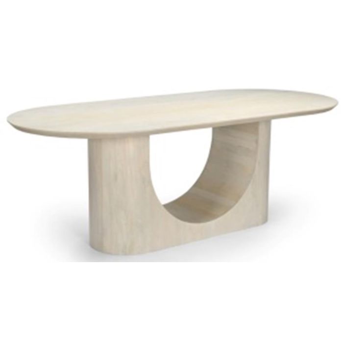 Mesa de Comedor Home ESPRIT Blanco Madera de mango 220 x 100 x 76 cm 1