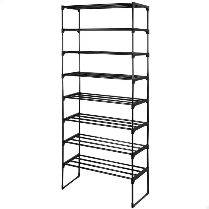 Estantería Max Home Negro Metal Plástico 67 X 160 X 30 CM (2 Unidades) 6