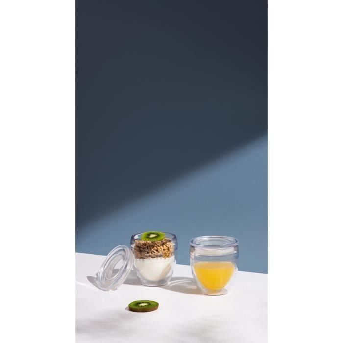 Juego de 2 vasos - BODUM - Pavina To Go - Plástico de doble pared - Tapa hermética - 20 cl - Transparente 4 Juego de 2 vasos - BODUM - Pavina To Go - Plástico de doble pared - Tapa hermética - 20 cl - Transparente 4
