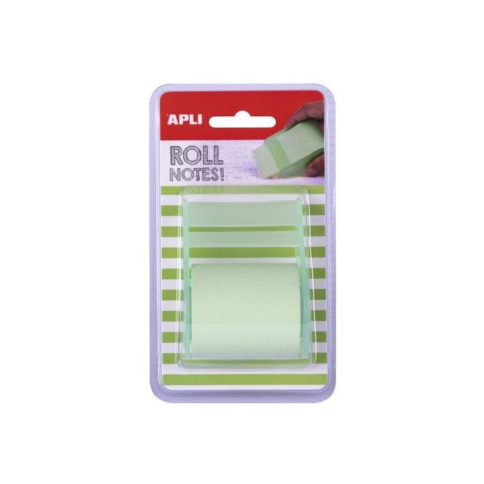 Notas Adhesivas Apli Rollo De 8 M X 50 Mm Verde Pastel
