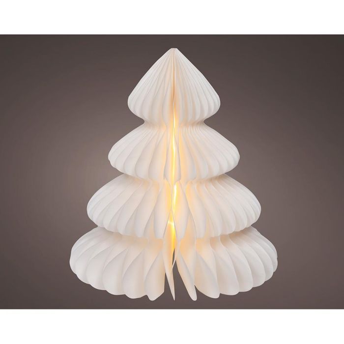 Figura arbol blanco de papel led ø24 x 28 cm 0 Figura arbol blanco de papel led ø24 x 28 cm 0