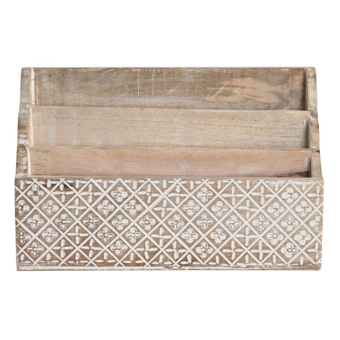Organizador Indio DKD Home Decor Natural Blanco 13 x 21 x 32 cm 3 Organizador Indio DKD Home Decor Natural Blanco 13 x 21 x 32 cm 3