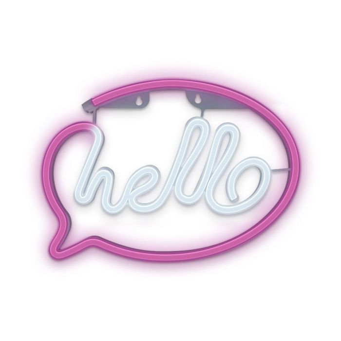 Lampara Forever Neon Led Hello Pink Lampara Forever Neon Led Hello Pink