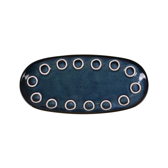 Bandeja Oval Azul Almudena 25x12 cm - Inde (24 Unidades) 1 Bandeja Oval Azul Almudena 25x12 cm - Inde (24 Unidades) 1