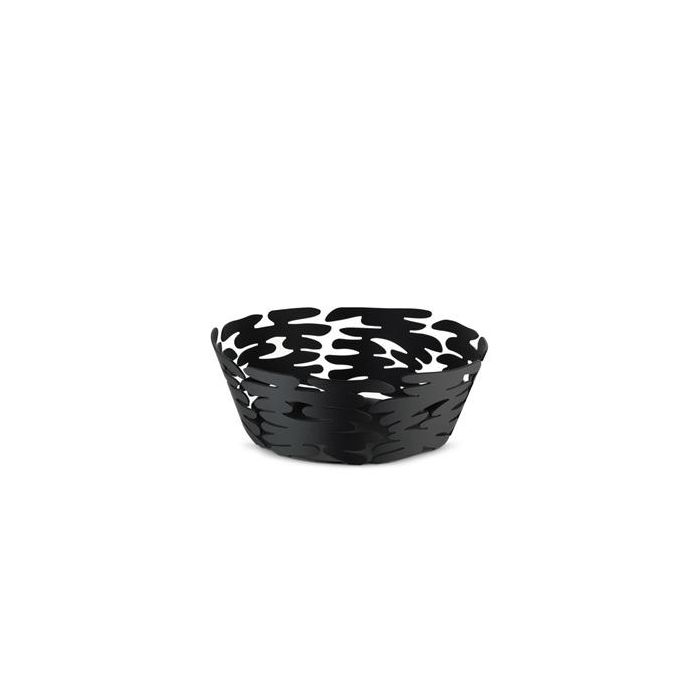 Alessi BM10/18 B Barket Cesto Redondo Acero y Resina Negro 18cm Alessi BM10/18 B Barket Cesto Redondo Acero y Resina Negro 18cm