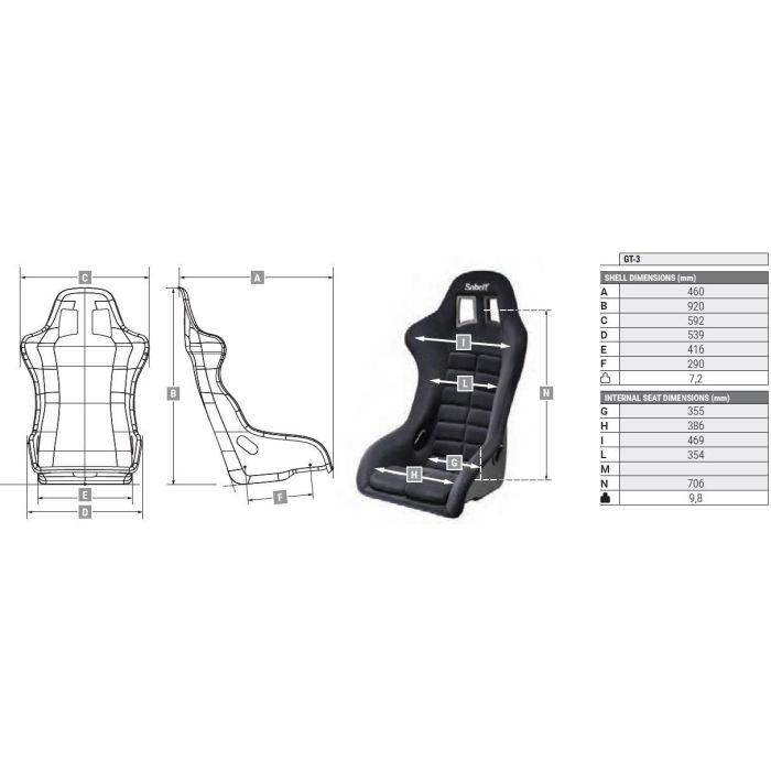 Asiento Fia Gt3 SBRFSEGT3N 2 Asiento Fia Gt3 SBRFSEGT3N 2