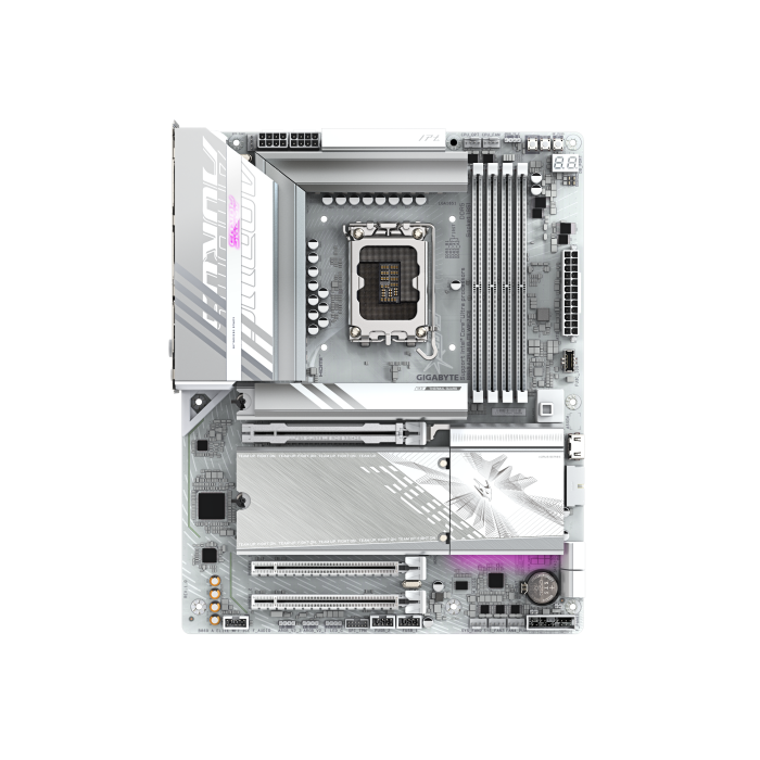 GIGABYTE B860 AORUS ELITE WIFI7 ICE Placa base - CPUs Intel Core Ultra, VRM de 14+1+2+1 fases, hasta 9200MHz DDR5, 1xPCIe 5.0 + 2xPCIe 4.0 M.2, LAN 2,5 GbE, WiFi 7, USB 4 1