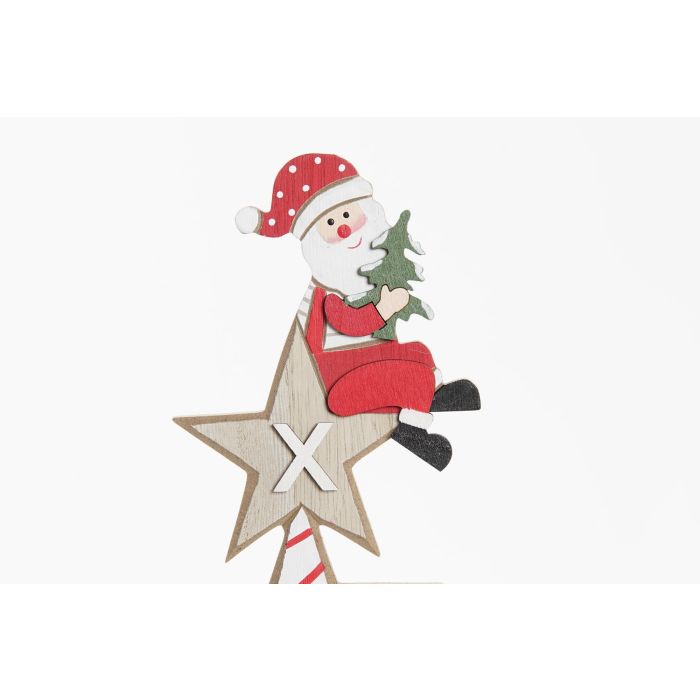 DKD Home Decor Decoración Navidad Tradicional Papanoel Estrellas MDF Rojo Natural 4 x 30.5 x 10 cm (6 Unidades) 1 DKD Home Decor Decoración Navidad Tradicional Papanoel Estrellas MDF Rojo Natural 4 x 30.5 x 10 cm (6 Unidades) 1