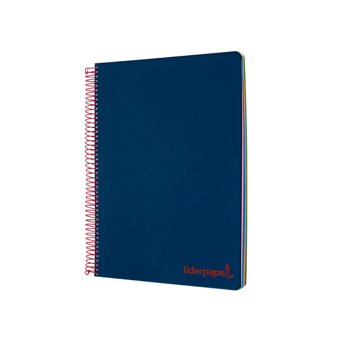 Liderpapel Cuaderno Espiral A4 Micro Wonder Tapa Plástico 120 Hojas 90gr Cuadro 5mm Banda 4 Taladros Color Azul Marino 2