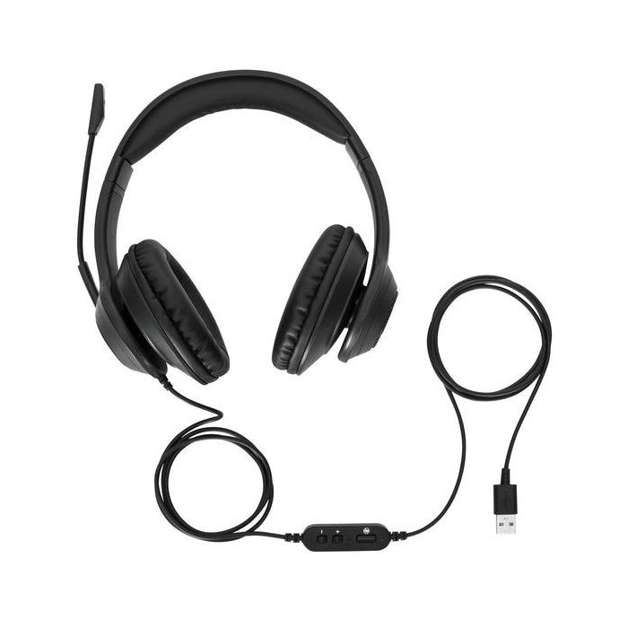 Targus AEH102GL Auriculares Diadema Alámbrico USB Tipo A con Micrófono Boom, Control de Volumen para Llamadas y Música, Negro 1 Targus AEH102GL Auriculares Diadema Alámbrico USB Tipo A con Micrófono Boom, Control de Volumen para Llamadas y Música, Negro 1