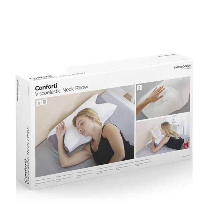 Almohada Viscoelástica Cervical con Contorno Ergonómico Conforti InnovaGoods 1