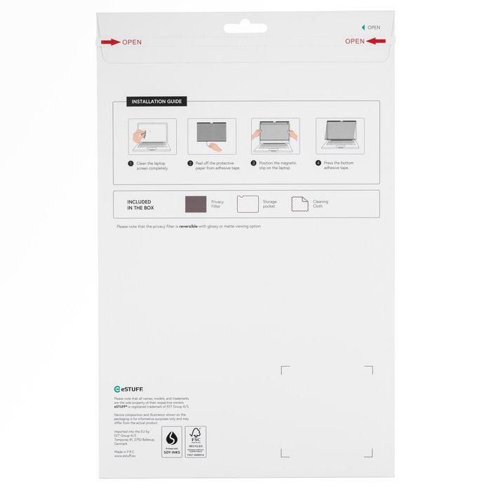 eSTUFF Filtro de Privacidad Magnético 13.3" 16:10 para Apple MacBook Pro/Air 2 eSTUFF Filtro de Privacidad Magnético 13.3" 16:10 para Apple MacBook Pro/Air 2