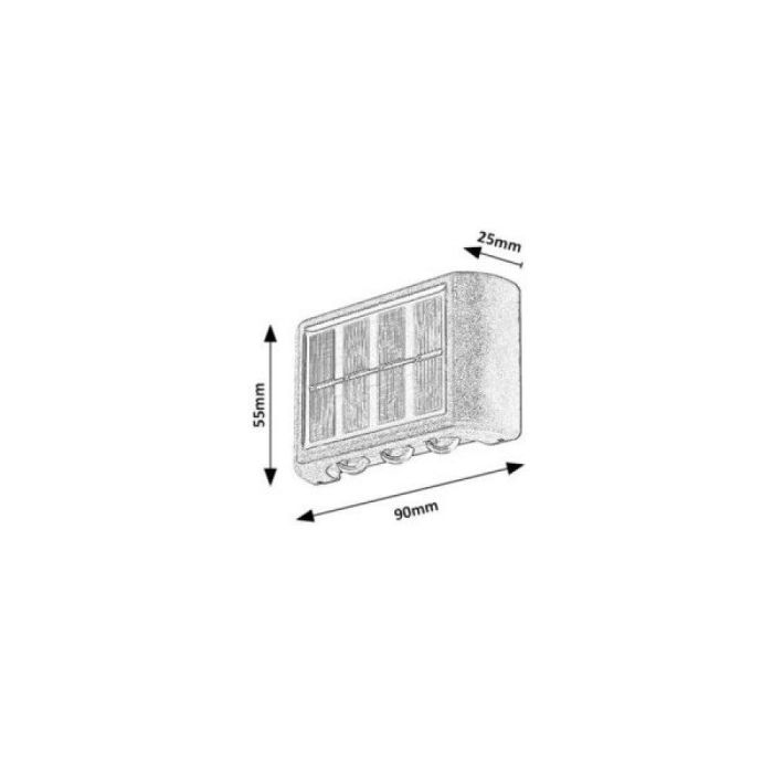 Aplique Exterior Solar RABALUX "Kangton" LED 1,2W 8Lm 3000ºK IP44 [RAB-77024] 1