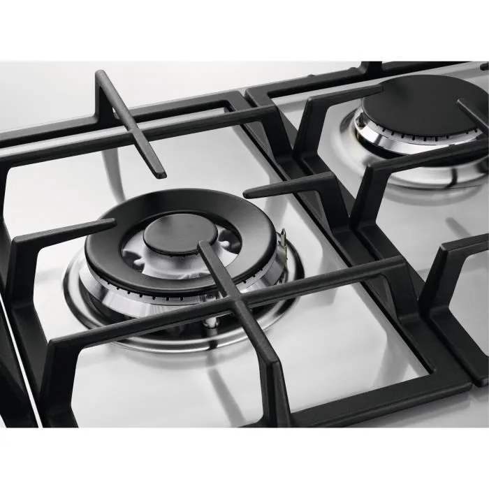 Electrolux KGS7536SX Placa de Gas Empotrada 5 Fuegos Acero Inoxidable Rejillas Hierro Fundido 75x52cm 3