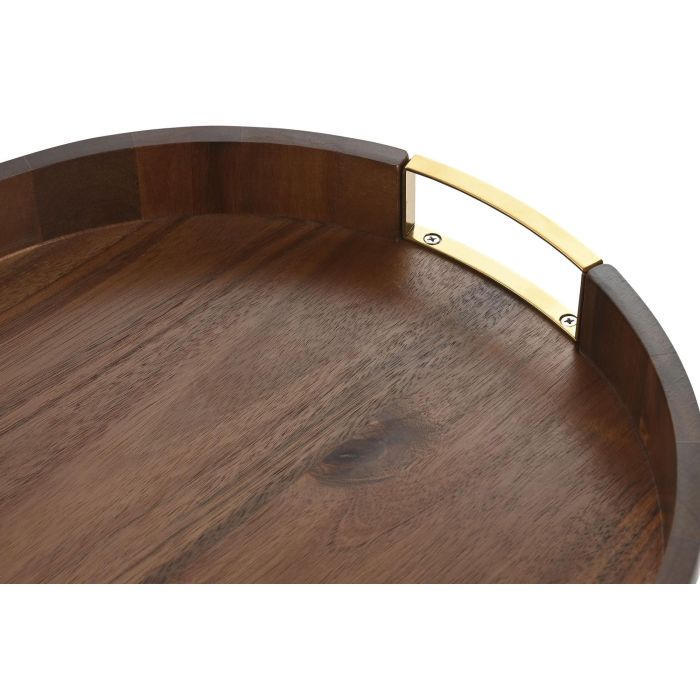 Bandeja Basicos DKD Home Decor Natural Dorado 35.5 x 5 x 35.5 cm 1 Bandeja Basicos DKD Home Decor Natural Dorado 35.5 x 5 x 35.5 cm 1
