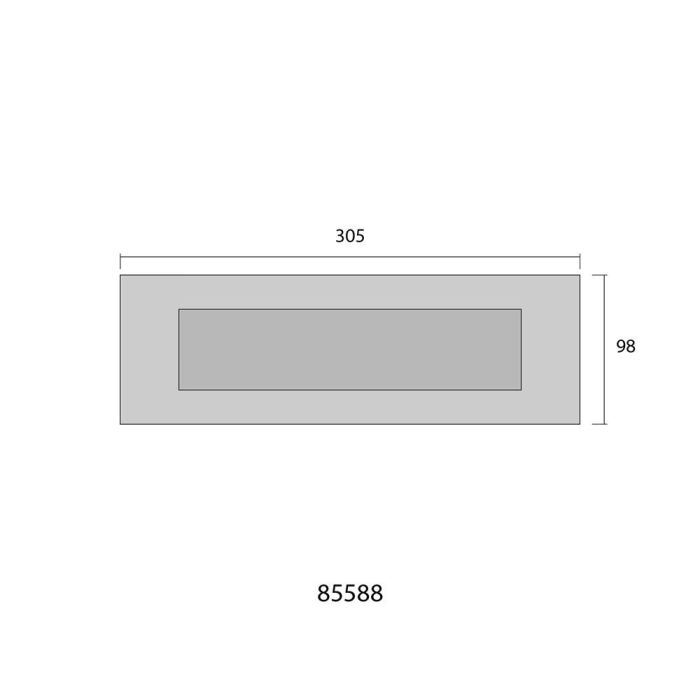 Placa cartas para puerta níquel mate 100 x 305 mm 1