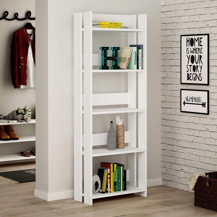 Librería Alexandra House Living Blanco Madera MDP 57 x 155 x 25 cm 5 Estantes 2