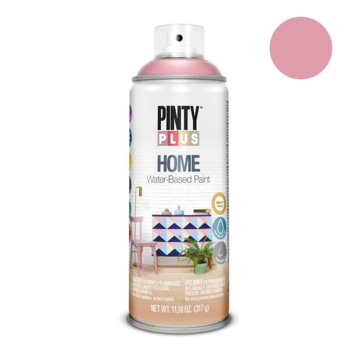 Pinty Plus Pintura en Spray Home Water-Based 520 cc HM118 Ancient Rose
