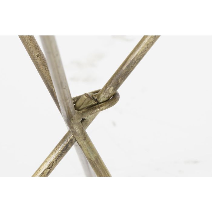 DKD Home Decor Mesita Auxiliar Glam Latón Dorado 47.5 x 64.5 x 47.5 cm 2