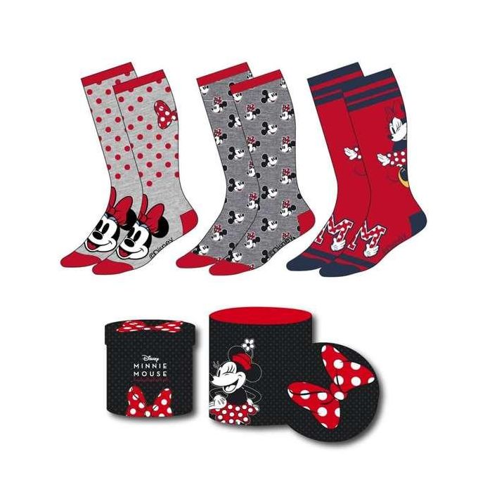 Calcetines pack 3 piezas minnie (talla 36-43)