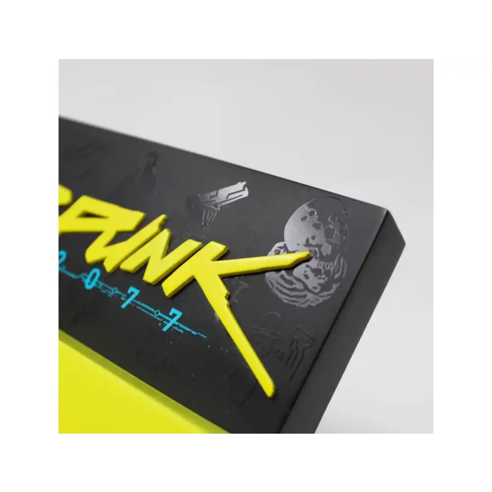 Wondee Lámpara Cyberpunk Gaming con Logo de Cyberpunk 2077 para PS, Xbox o PC, Luz Decorativa de 5W con Efecto Neón 3