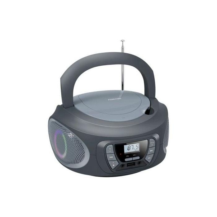 Fonestar Radio CD Boom - One - G USB FM con entrada auxiliar, efectos luminosos y portátil - Gris 2 Fonestar Radio CD Boom - One - G USB FM con entrada auxiliar, efectos luminosos y portátil - Gris 2