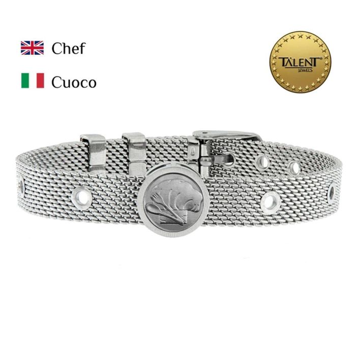 Pulsera Unisex Chef Talent Jewels TJA-3-05-03-1-235 Plateado 1 Pulsera Unisex Chef Talent Jewels TJA-3-05-03-1-235 Plateado 1