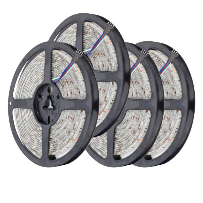 Pack 4 Tiras LED 72W 4200Lm 4200ºK 300 X SMD5050 12VDC IP65 x5M 40.000H [PL219012-PK4-AP] 2