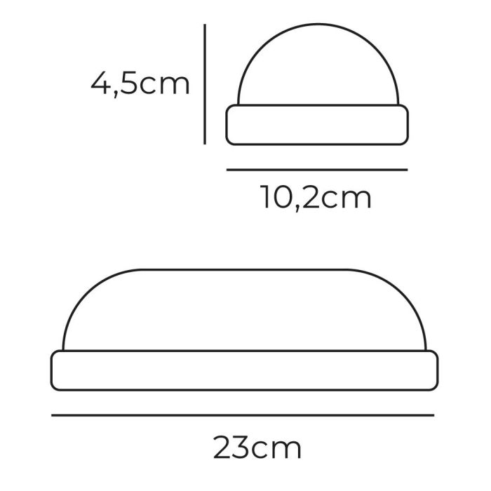 Aplique oval led con sensor crepuscular y de movimiento 18w 1820lm 4.000k edm 2