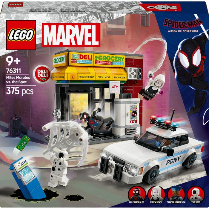 LEGO 76311 Marvel Spider-Verse: Miles Morales vs. The Smudge - Juego de Construcción para Niños 9+ años