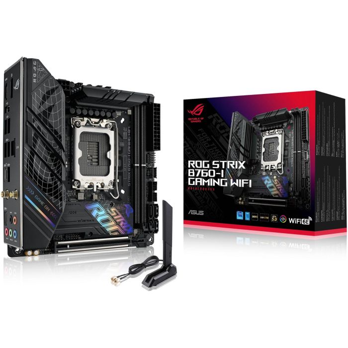 ASUS ROG STRIX B760-I GAMING WiFi Placa Base Intel LGA 1700 DDR5 ITX Wi-Fi 6E