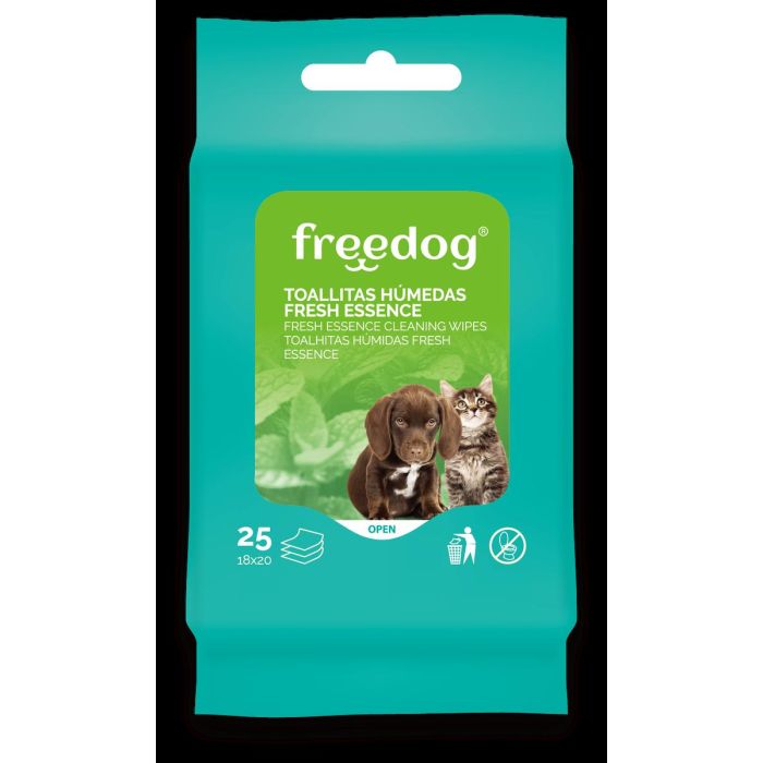 Freedog Toallitas Humedas Fresh Aloe Pocket 25Ud 18x20 cm