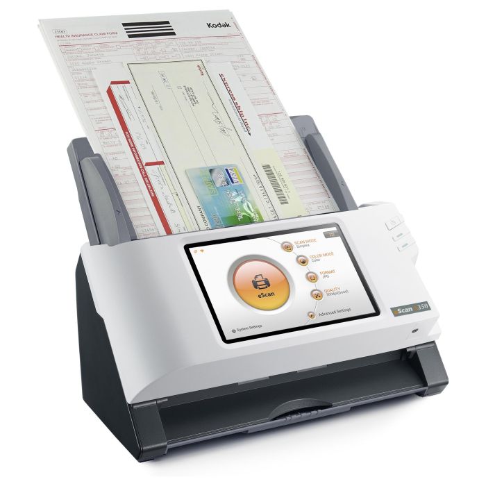 Plustek Escaner A350 Essential, 600x600 DPI, Escaner a Color, Escaneo Dúplex, Negro/Blanco, Pantalla LED 7" 3