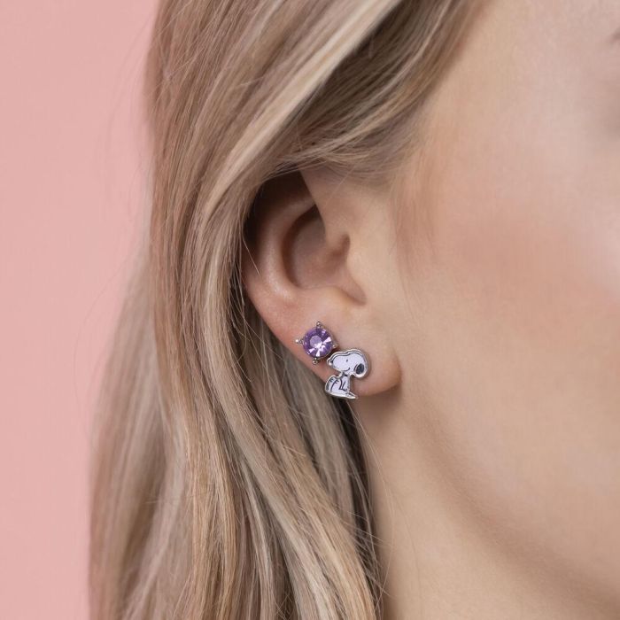 Snoopy Set 3 Pares de Pendientes con Diseño de Personaje y Piedras Snoopy Set 3 Pares de Pendientes con Diseño de Personaje y Piedras