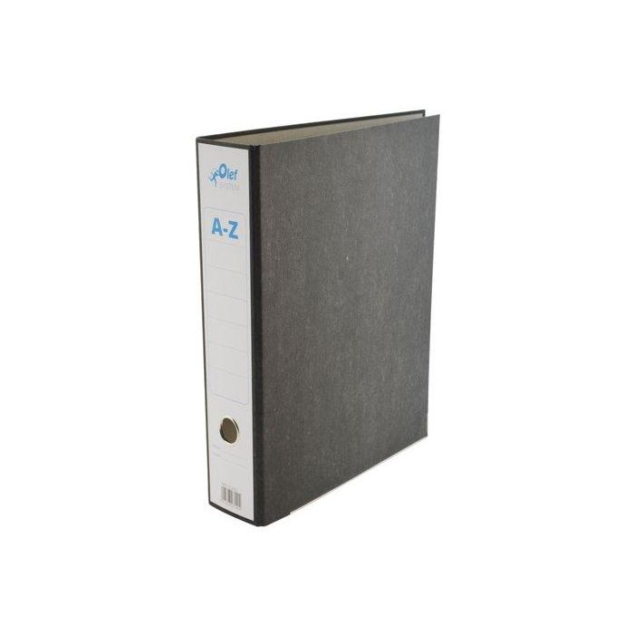 Archivador Palanca Olef Carton Jaspeado Negro Fº 75Mm